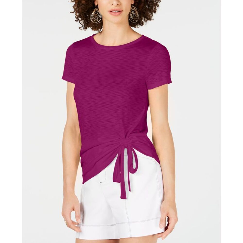 INC International Concepts Petite Side Ruched T-Shirt
